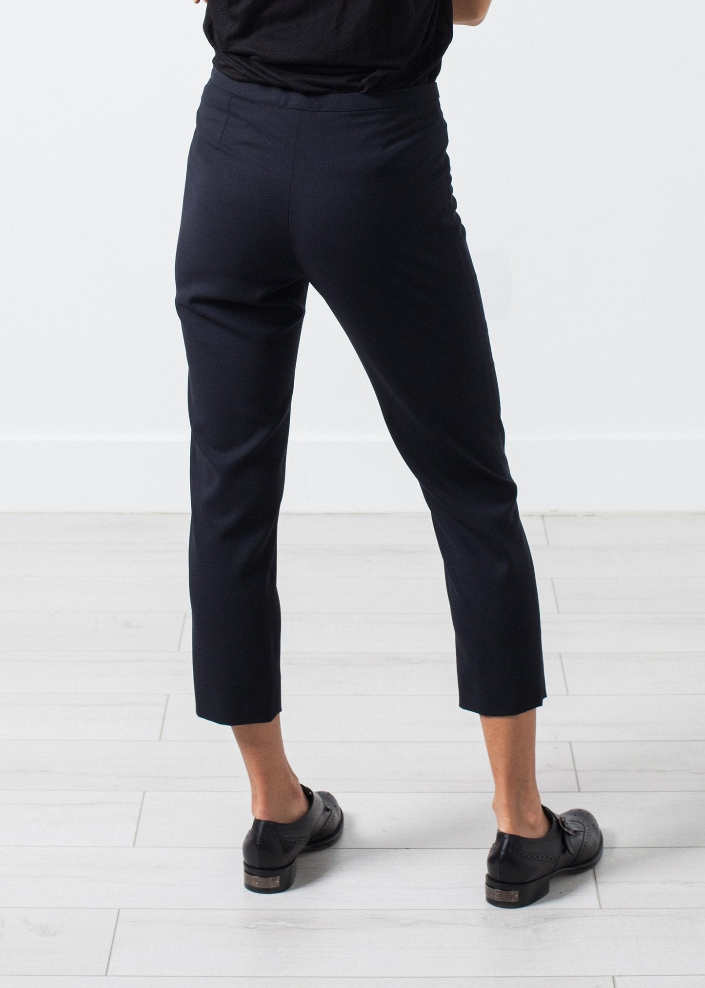 Wool Cropped Pant in Navy - formtest11