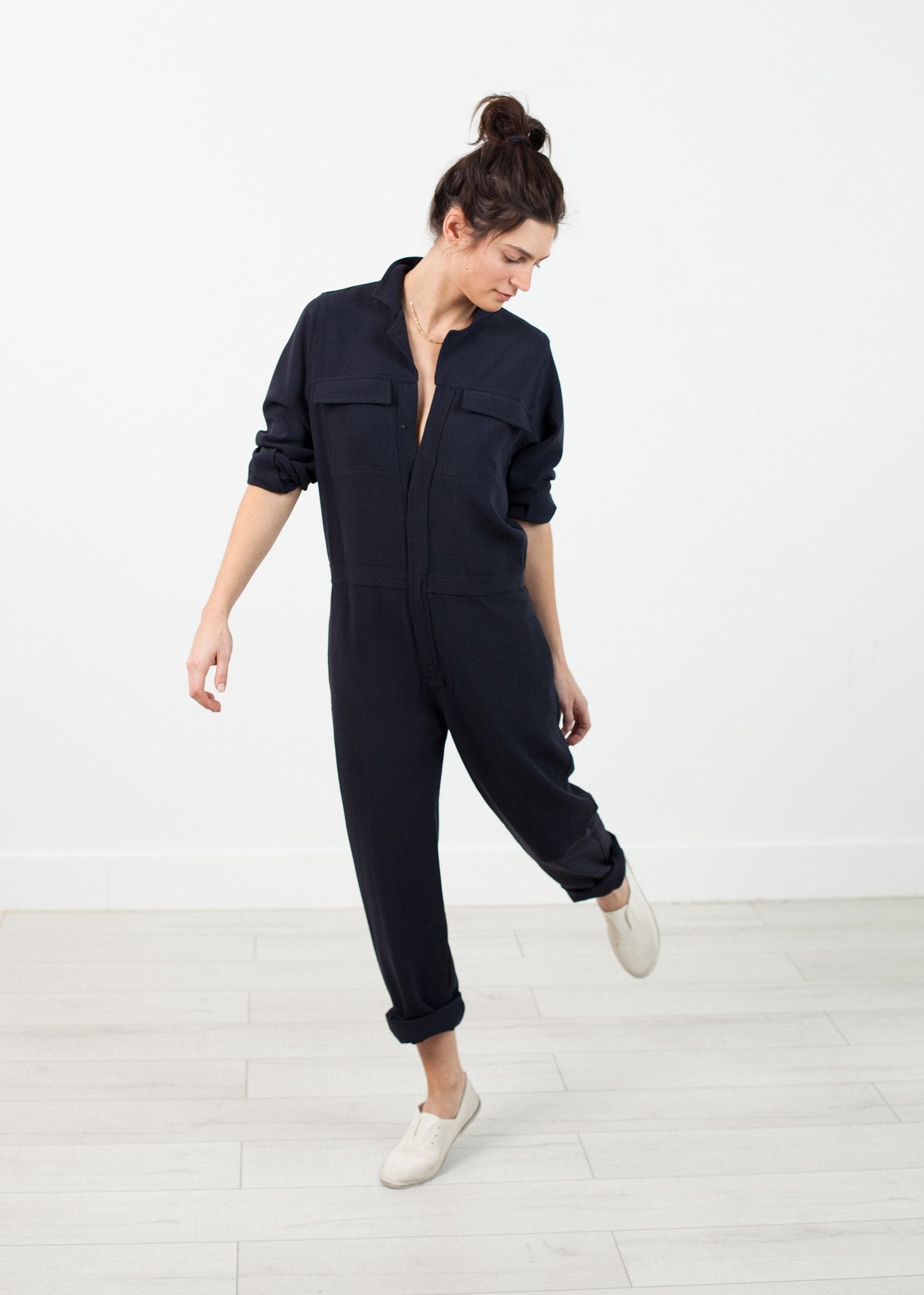 Worker Jumpsuit in Navy - formtest11