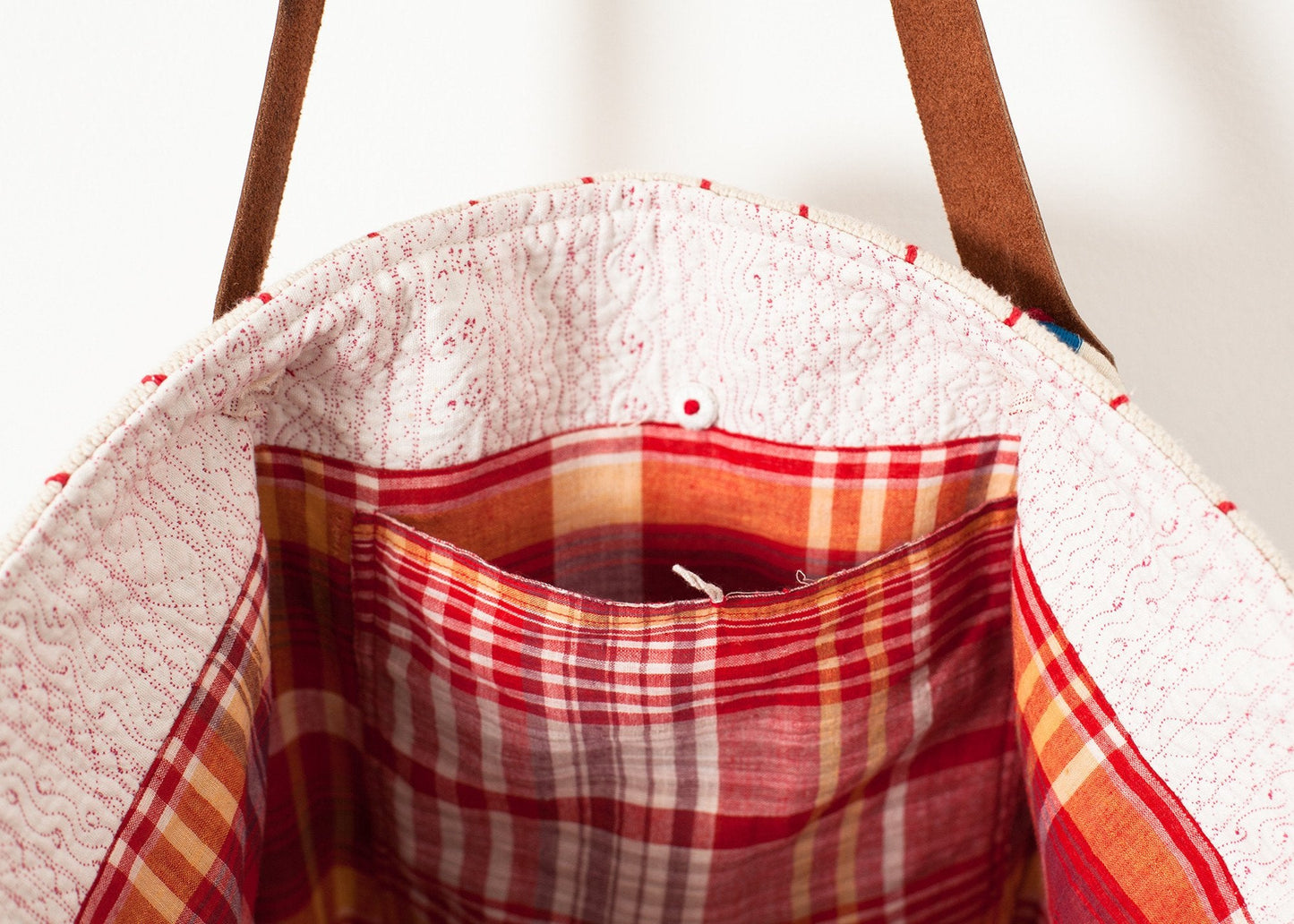 Woven Oversized Tote in Red Stripe - formtest11