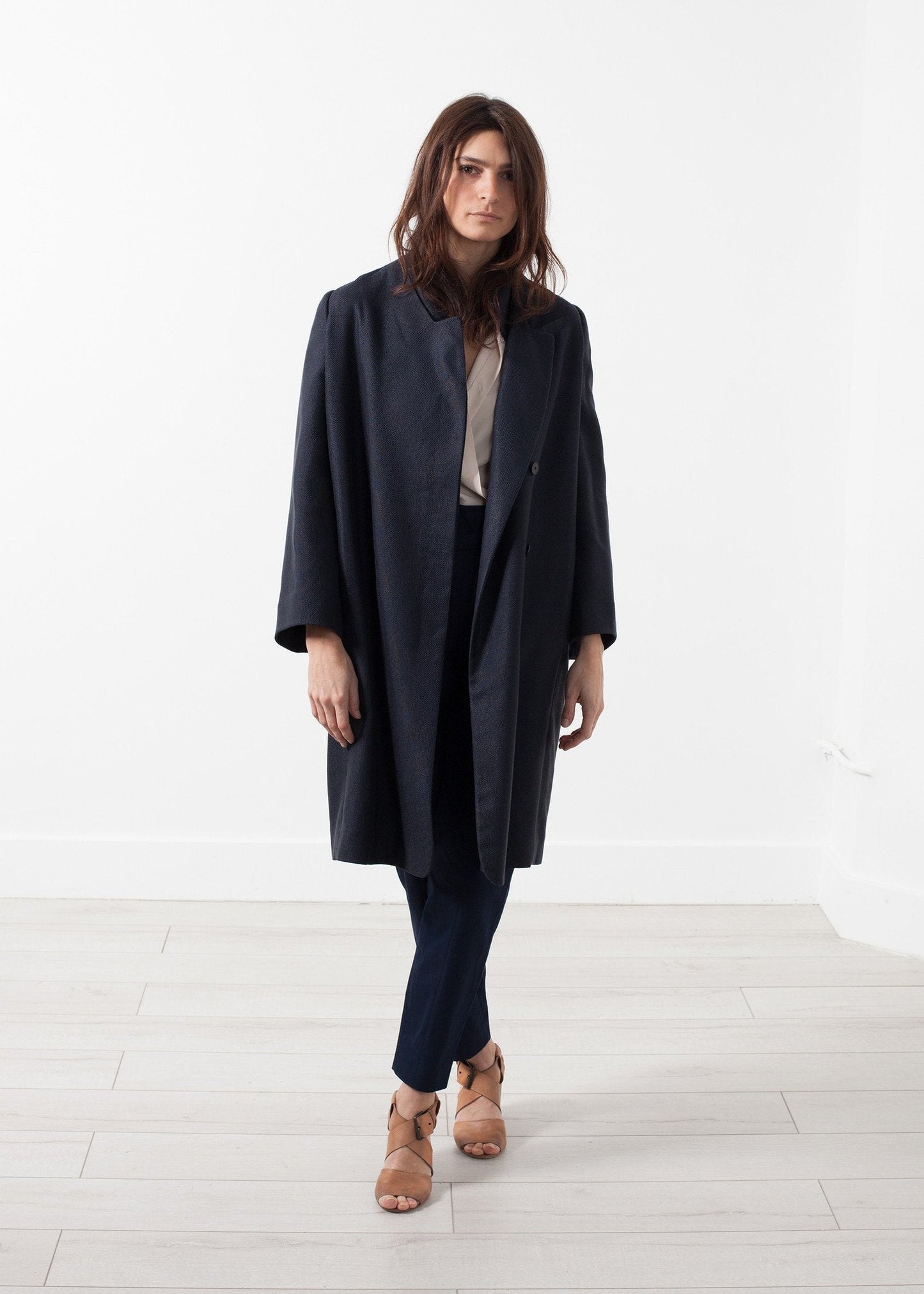 Woven Pleat Back Coat - formtest11