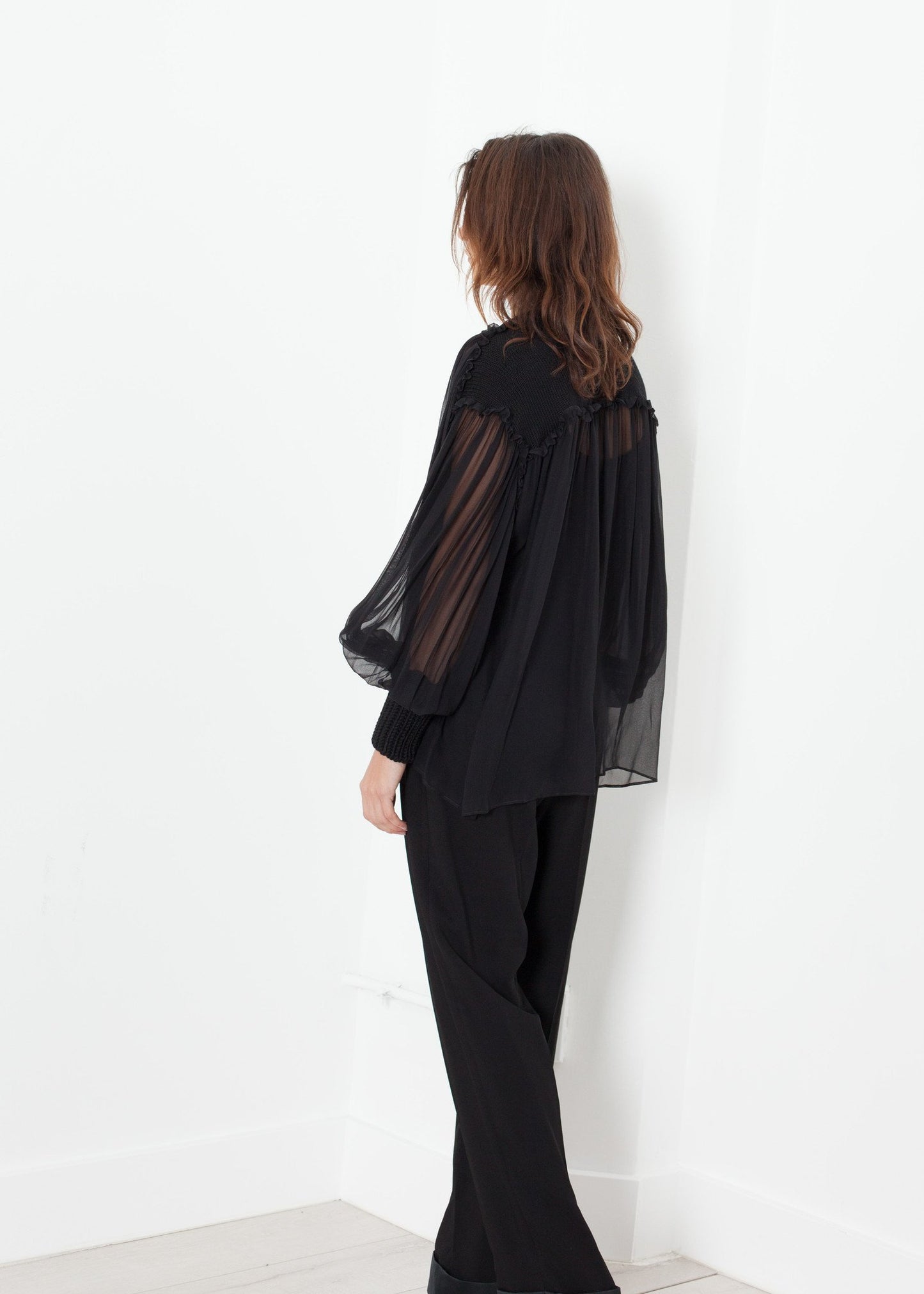 Pull en soie Poet noir