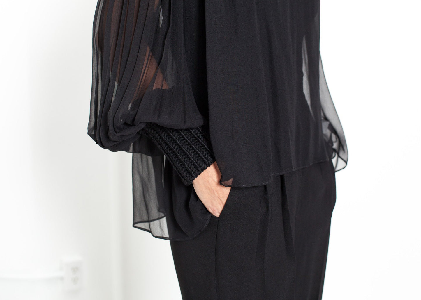 Pull en soie Poet noir