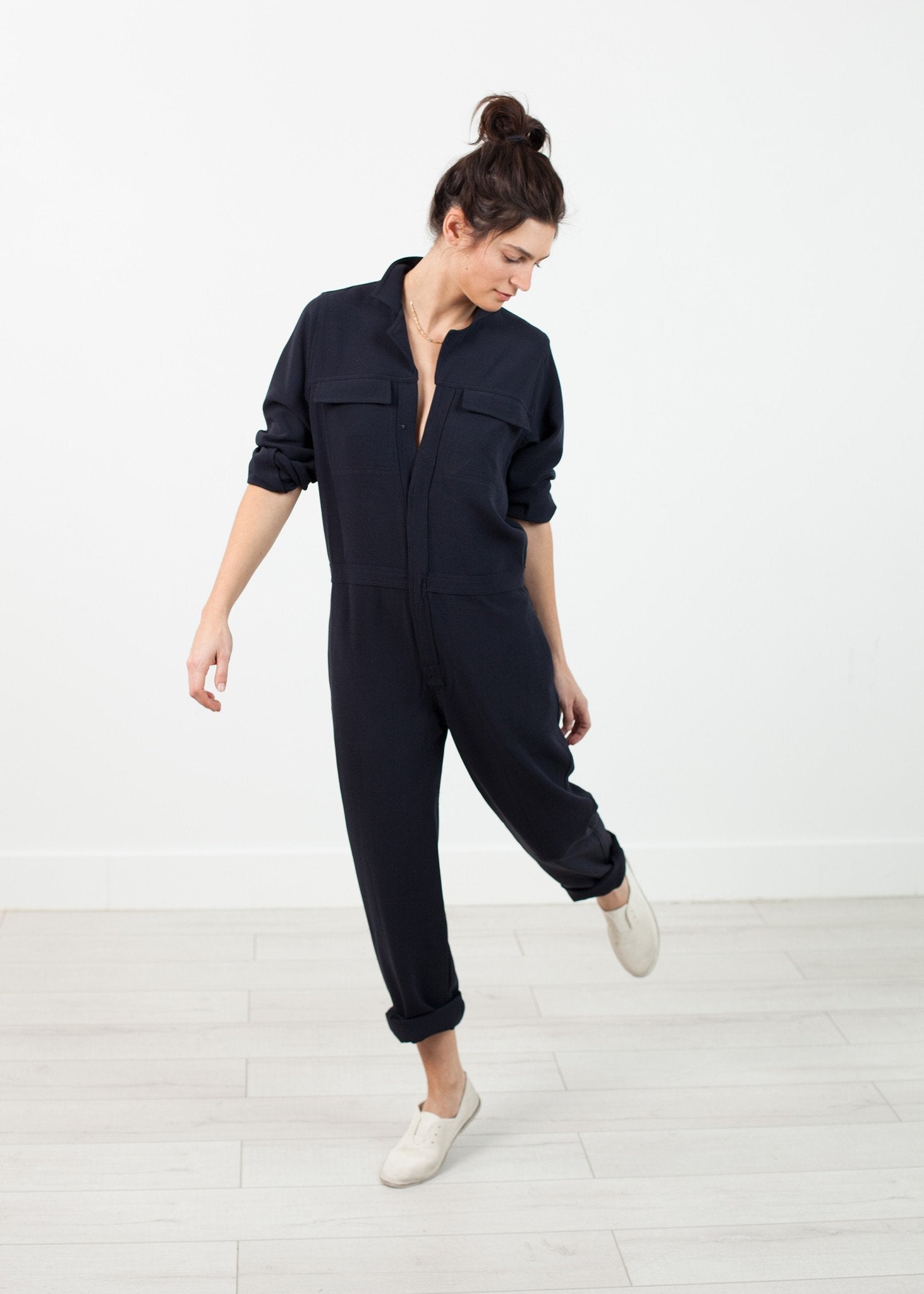 Worker Jumpsuit in Navy - formtest11