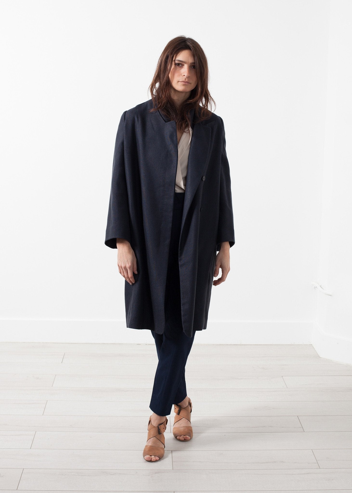 Woven Pleat Back Coat - formtest11