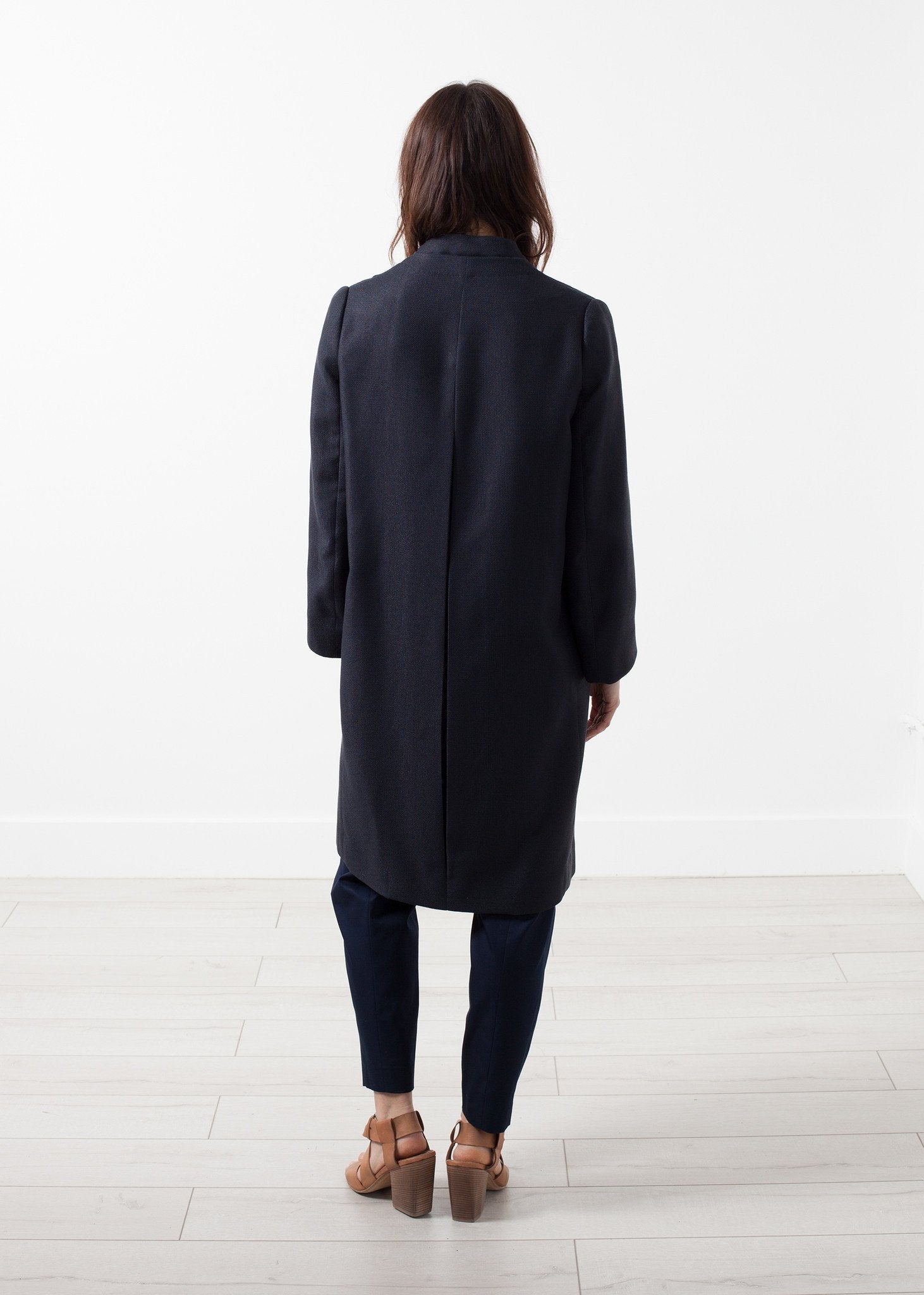 Woven Pleat Back Coat - formtest11