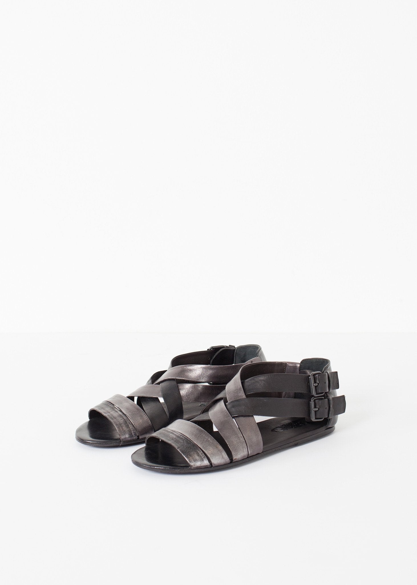 Wrap Sandal in Black/Steel - formtest11