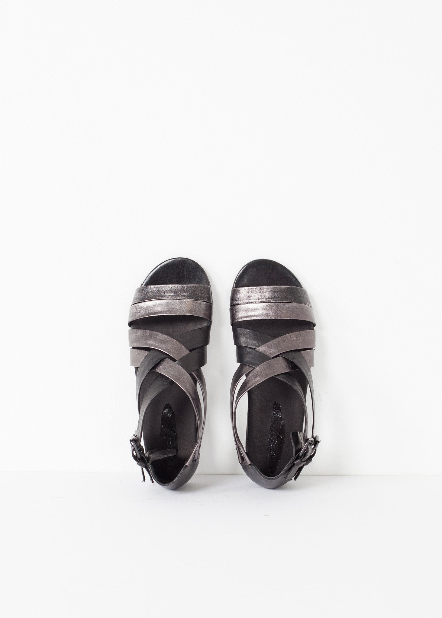 Wrap Sandal in Black/Steel - formtest11