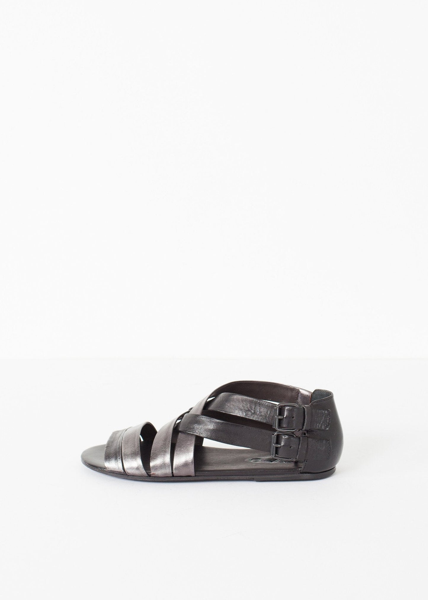 Wrap Sandal in Black/Steel - formtest11