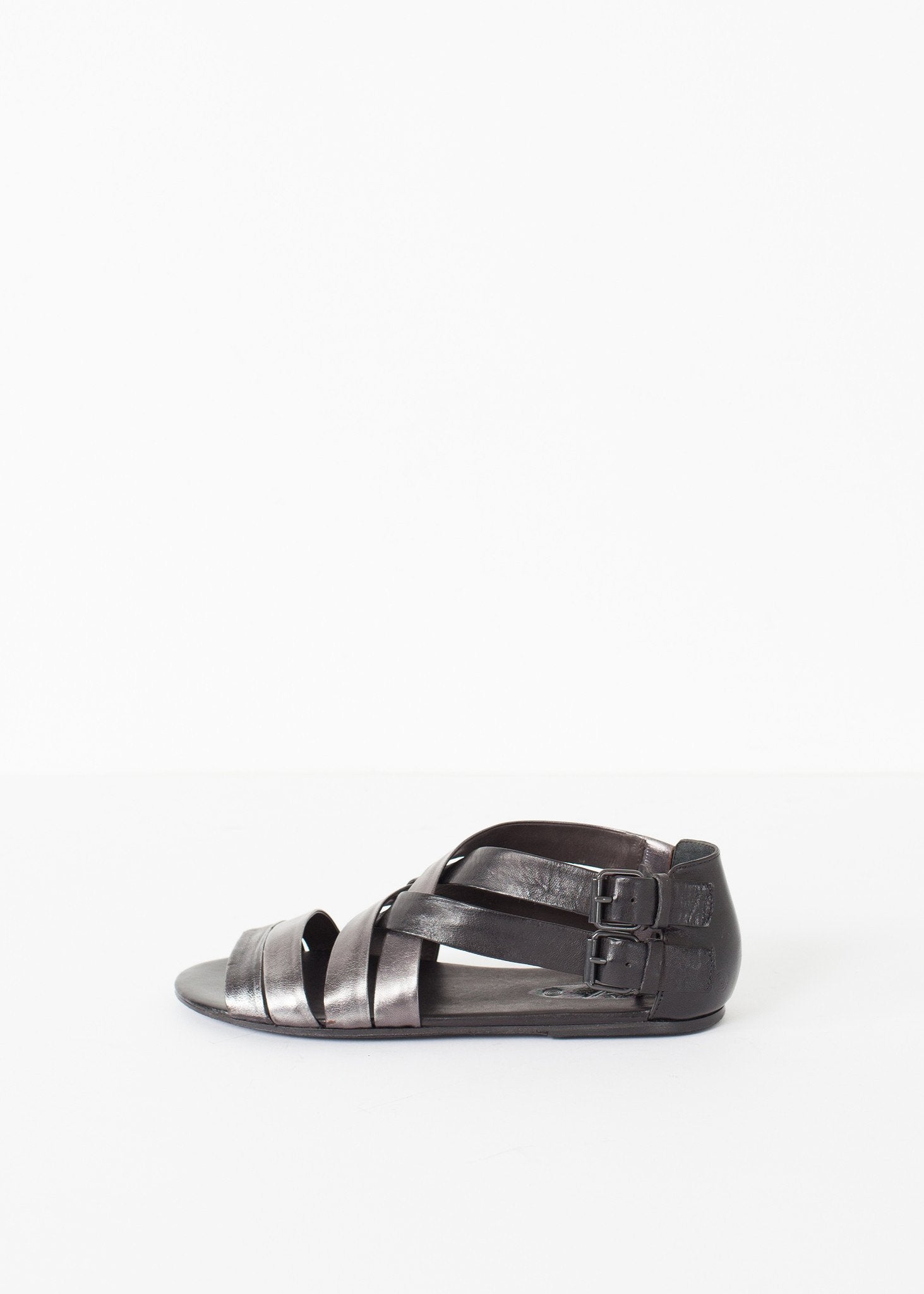 Wrap Sandal in Black/Steel - formtest11