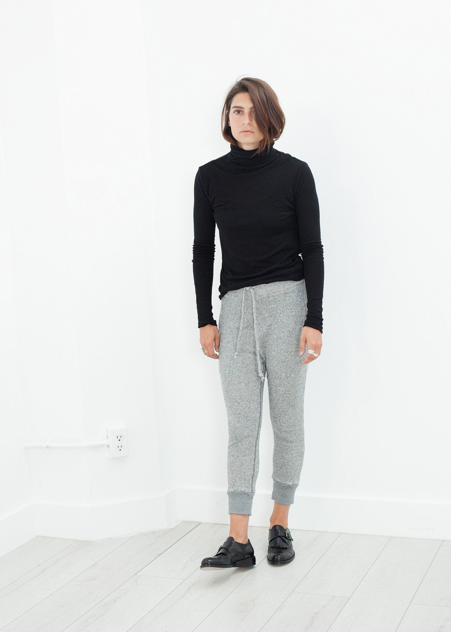 Highsoft Cropped Sweat in Heather Grey - formtest11