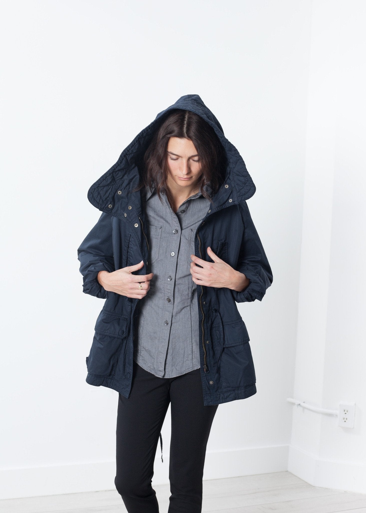 Marquee Coat in Steel - formtest11