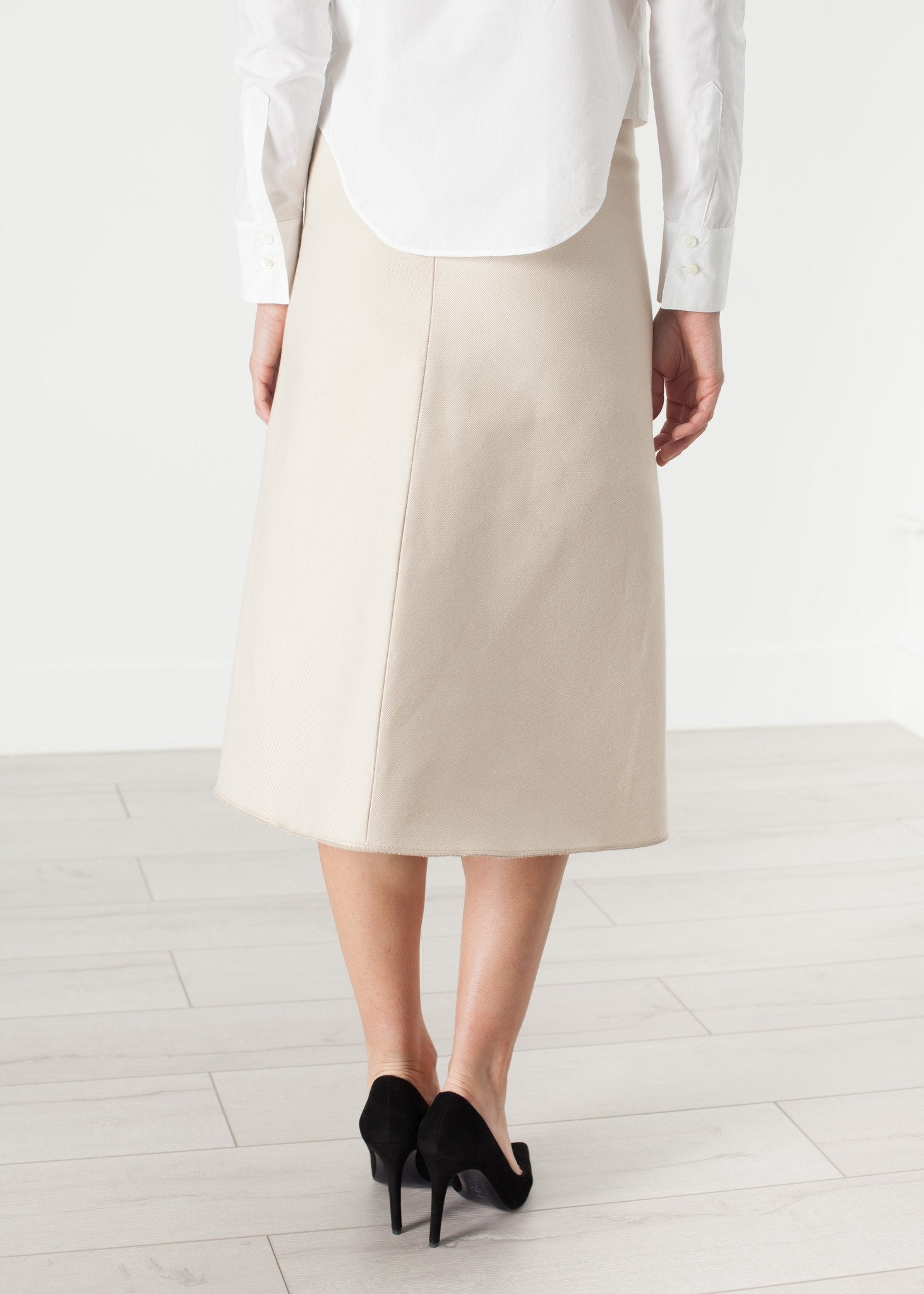 Tulle Pleat Skirt in Cream - formtest11