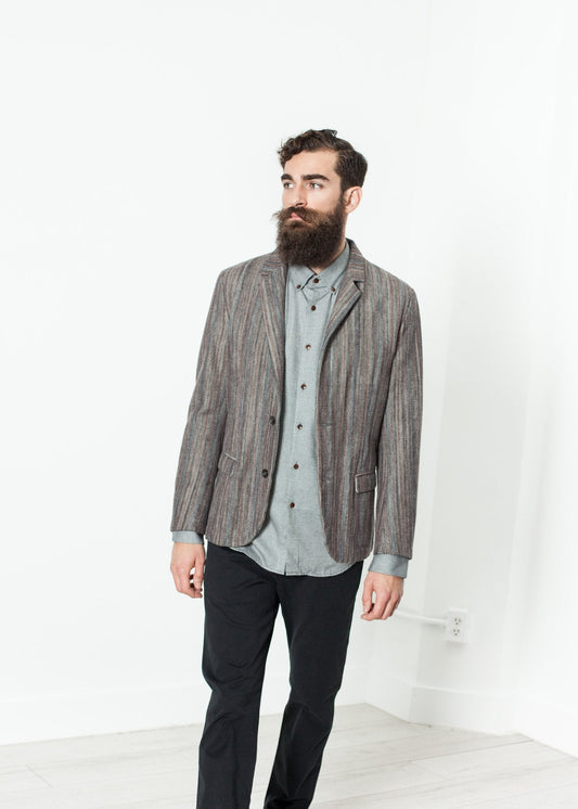 Watercolor Sport Jacket in Brown/Blue - formtest11